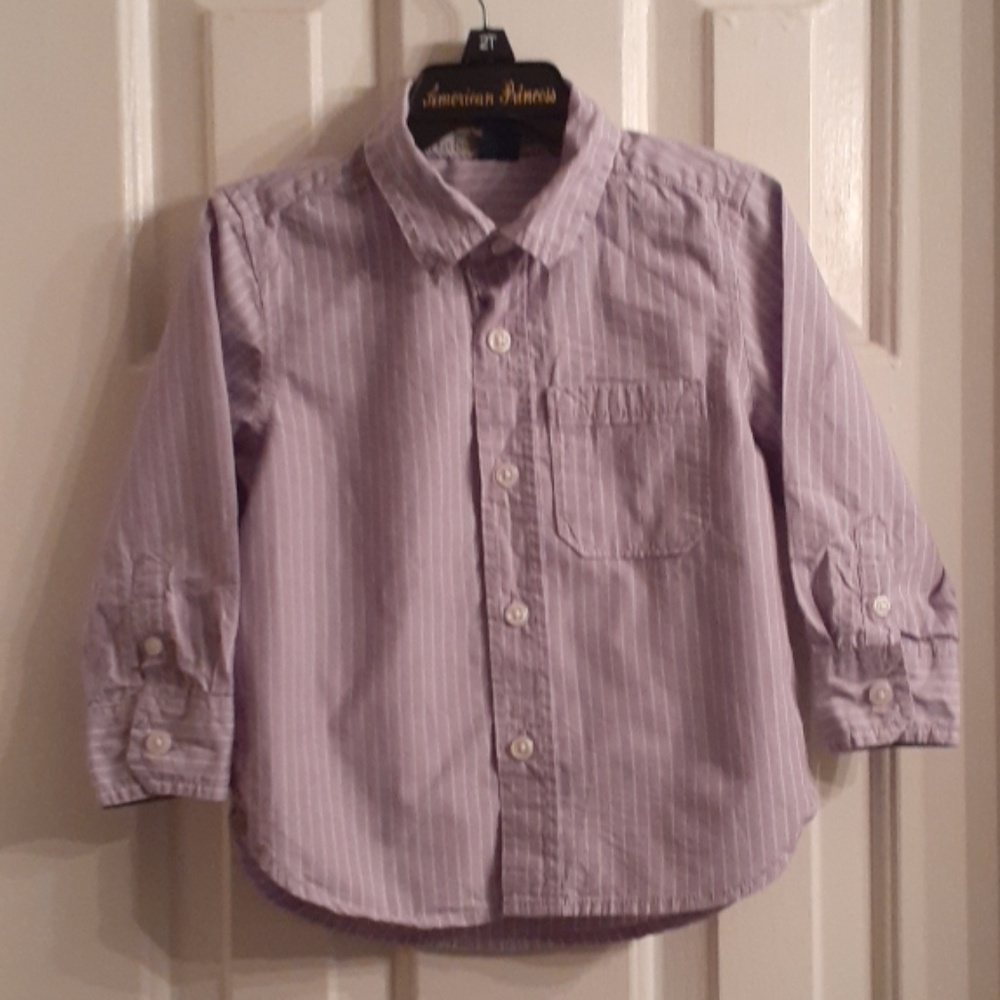 Purple button up polo baby gap shirt